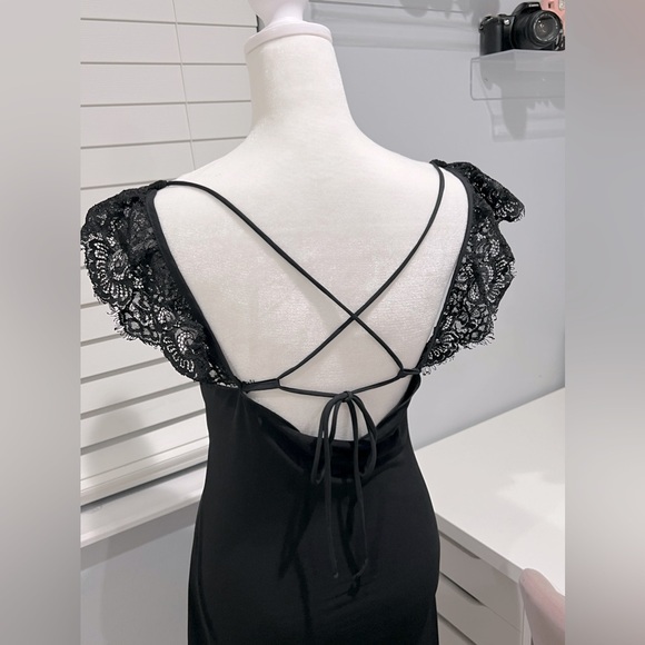 Vintage Y2K Moda International Black Midi Dress - Picture 10 of 10